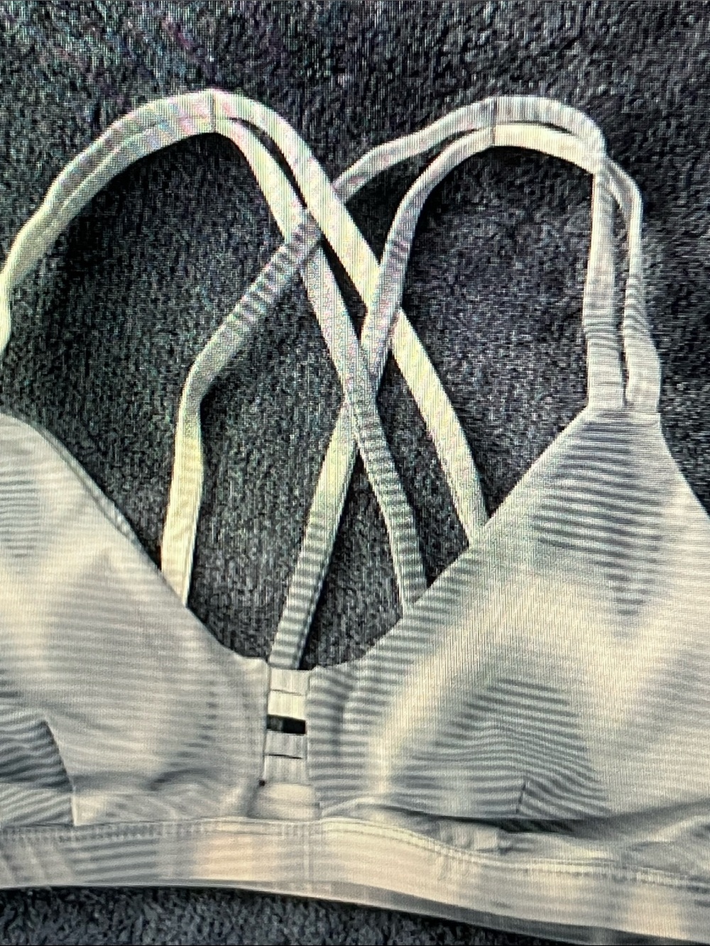 Hurley Light Gray Crisscross Sports Bra
